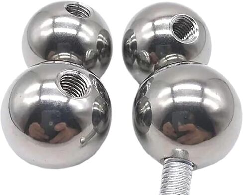 Stainless Steel Drilling Balls,5pcs,M2.5 Threaded 304,5mm-10mm Female Thread Half Hole Blind Smooth Solid Ball Bead. in Saudi Arabia