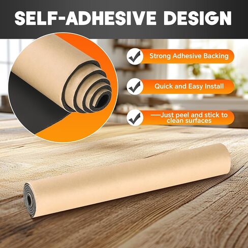 Sponge Neoprene with Adhesive Foam Rubber Sheet | 1/8" Thick x 12" Wide x 24" Long Neoprene Rubber Sheet Cut to Multiple Dimensions for Shock Pad, Gasket Seals, Soundproof Foam Padding in Saudi Arabia