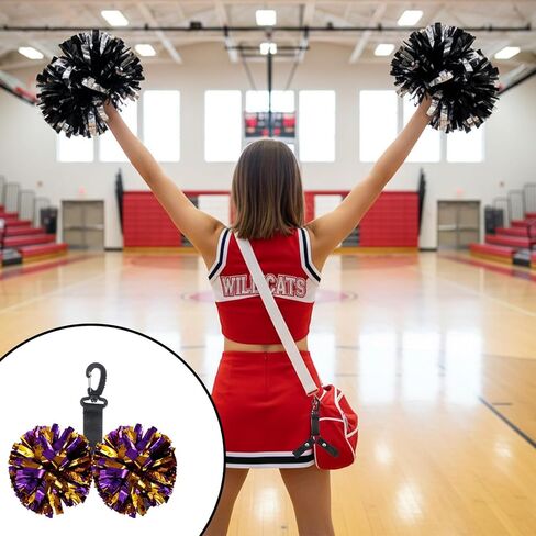 Pom Pom Holder Hanger with Snap Button for Backpack Poms Poms Holder for Backpack Cheer Cheerleader Team Tags Cheerleading Essentials Dance Sports Squads Team Tags in Kuwait