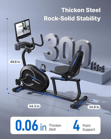 MERACH Recumbent Exercise Bikes for Home with Smart Bluetooth Equipment Exercise Bikes App,LCD,Heart Rate Handle Stationary Bikes for Home, Magnetic Recumbent Exercise Bike for Seniors Gym S08/S23 in Kuwait