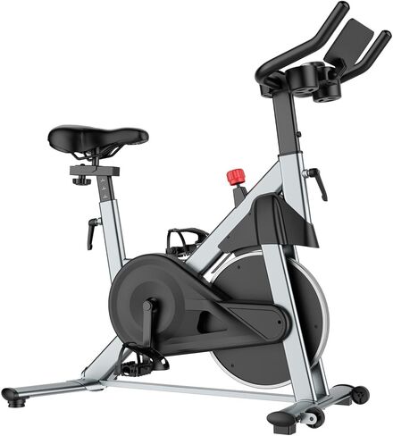 دراجة تمرين مغناطيسية من سوبر رن للمنزل، دراجات ثابتة لركوب الدراجات في الأماكن المغلقة مع مقاومة 32 مستوى، قابلة للتعديل للمستخدمين من 5'1" إلى 5'11" وسعة 300 رطل in Kuwait