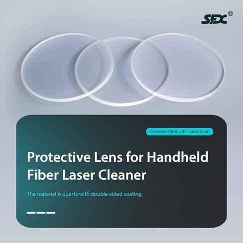 Protective Lens 3PCS for Handheld Laser Cleaning Machine Diameter 43mm Thickness 2mm Suitable for 1000/1500/2000W Continuous Laser Cleaning Machine in Saudi Arabia