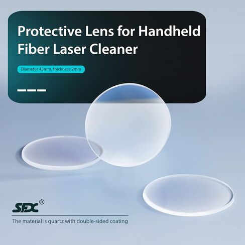 Protective Lens 3PCS for Handheld Laser Cleaning Machine Diameter 43mm Thickness 2mm Suitable for 1000/1500/2000W Continuous Laser Cleaning Machine in Saudi Arabia