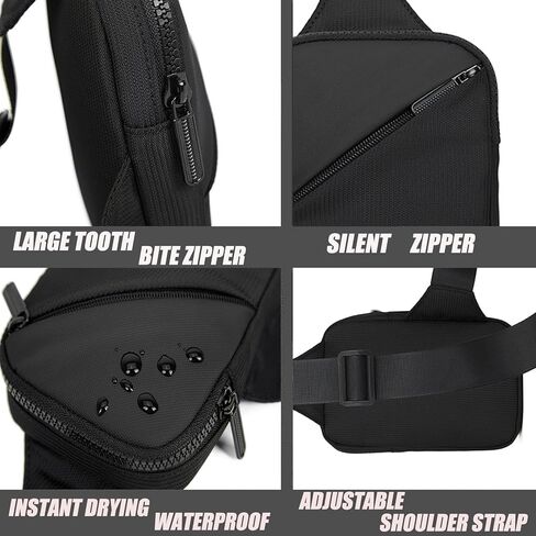 GORELAX Mini Crossbody Sling Bag for Men Women, Lightweight Chest Fanny Pack, EDC Phone Purse for Travel Running Hiking | Water-resistant, Lightweight design, Adjustable strap, Unisex for all, Travel & sports use, Phone & key storage in Kuwait