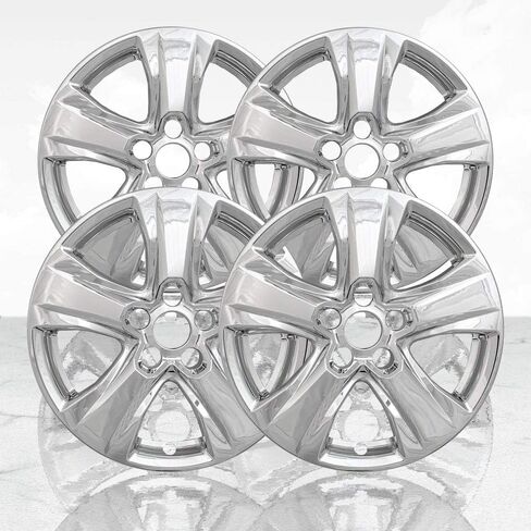 Auto Reflections Set of 4 17" 5 V Spoke Wheel Skins for Toyota Rav4 2019-2021 - Gloss Black in Kuwait