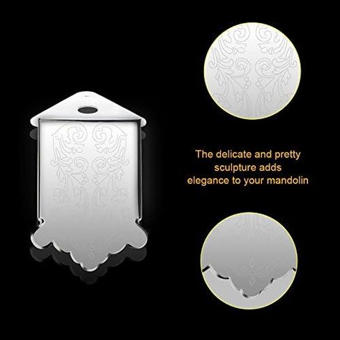 Alomejor Mandolin Tailpiece,silver finish with cover screws,Guitar Tailpiece, hardware for musicians beginners professionals repair studio live in Saudi Arabia