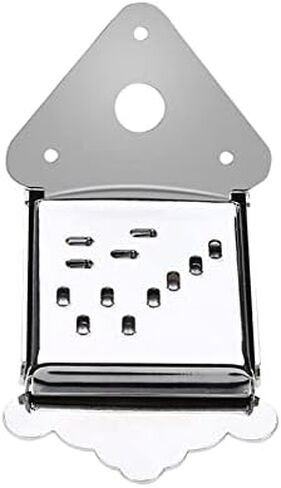 Alomejor Mandolin Tailpiece,silver finish with cover screws,Guitar Tailpiece, hardware for musicians beginners professionals repair studio live in Saudi Arabia