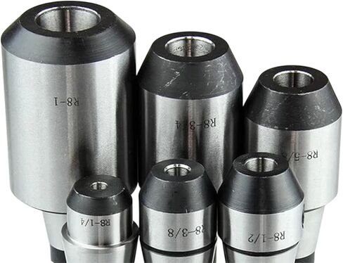 6 PC R8 END Compatible with Mill Holder Set 1/4", 3/8, 1/2", 5/8, 3/4, 1" Adapter Compatible with Bridgieport in Saudi Arabia