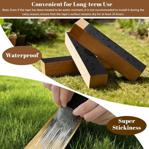 Joist Tape for Decking 2'' X 50'- 6 Rolls, Waterproof Butyl Deck Tapes 2 Inch, Weather Resistance, Anti-Corrosion, Self-Adhesive Flashing Decking Tape for Wood Joists Decks Beams Roof in Saudi Arabia