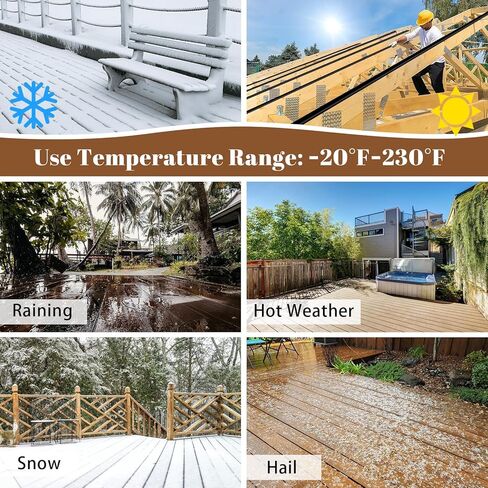 Joist Tape for Decking 2'' X 50'- 6 Rolls, Waterproof Butyl Deck Tapes 2 Inch, Weather Resistance, Anti-Corrosion, Self-Adhesive Flashing Decking Tape for Wood Joists Decks Beams Roof in Saudi Arabia
