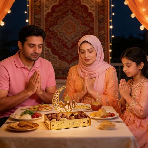 ديكورات العيد للمنزل 2026 - صينية تقديم رمضان، ديكور طاولة رمضان، ديكور رمضان الإسلامي، هدايا رمضان، لافتة رمضان مبارك وديكور طاولة رمضان، عبوة واحدة in Kuwait