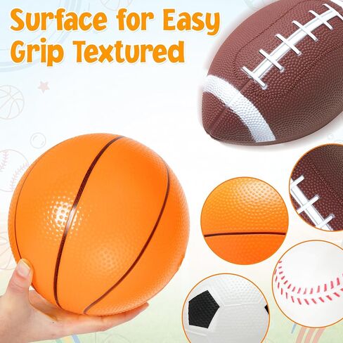PARENTSWELL 8 Pcs Balls for Toddlers 1-3 Age, Kids Ball Toys Set (Football, Basketball, Soccer, Baseball) Baby Balls for Outside Playground, Boys Girls in Kuwait
