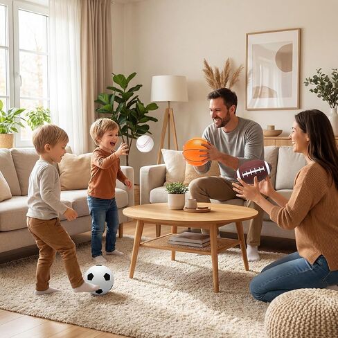 PARENTSWELL 8 Pcs Balls for Toddlers 1-3 Age, Kids Ball Toys Set (Football, Basketball, Soccer, Baseball) Baby Balls for Outside Playground, Boys Girls in Kuwait