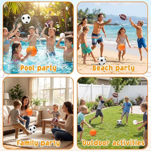 PARENTSWELL 8 Pcs Balls for Toddlers 1-3 Age, Kids Ball Toys Set (Football, Basketball, Soccer, Baseball) Baby Balls for Outside Playground, Boys Girls in Kuwait