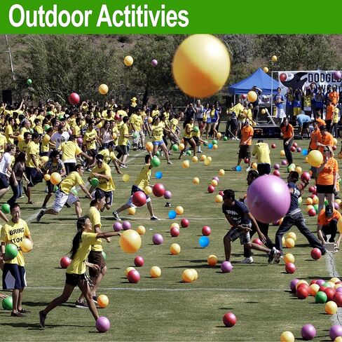 كرات الملعب 8.5 بوصة، كرة دودج بول للأطفال والكبار - كرة دودج كذاب، كرة يد، لعبة مربعة للاستخدام الخارجي والداخلي + مضخة وحقيبة شبكية مجانية in Kuwait