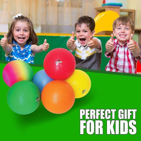 كرات الملعب 8.5 بوصة، كرة دودج بول للأطفال والكبار - كرة دودج كذاب، كرة يد، لعبة مربعة للاستخدام الخارجي والداخلي + مضخة وحقيبة شبكية مجانية in Kuwait