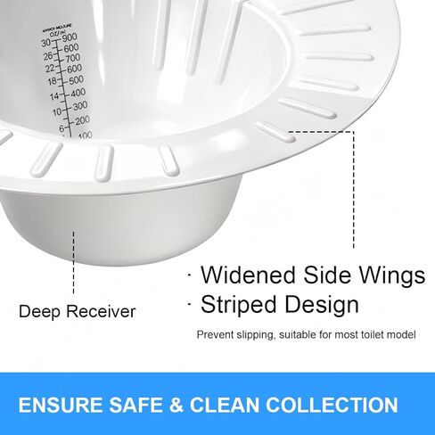 Urine Collection Hat for Toilet Universal Specimen Collector Pans 6 Pack Pee Stool Sample Collection Kit Container for Women and Elderly in Kuwait