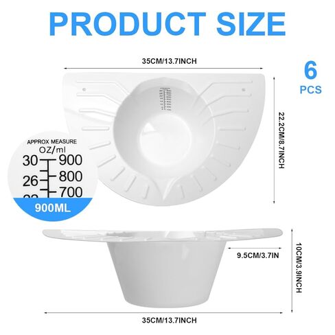 Urine Collection Hat for Toilet Universal Specimen Collector Pans 6 Pack Pee Stool Sample Collection Kit Container for Women and Elderly in Kuwait