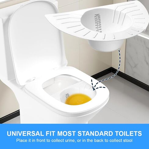 Urine Collection Hat for Toilet Universal Specimen Collector Pans 6 Pack Pee Stool Sample Collection Kit Container for Women and Elderly in Kuwait