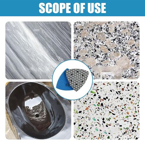 Professional Square Dry Grinding Pads Multifunction Stones Dry Polishing Pads for Stone Craftsmen & Enthusiasts Efficient Surfaces Treatments (A) in Kuwait