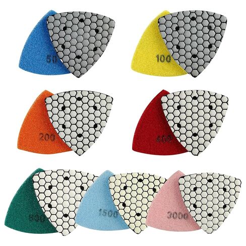 Professional Square Dry Grinding Pads Multifunction Stones Dry Polishing Pads for Stone Craftsmen & Enthusiasts Efficient Surfaces Treatments (A Set of 7 All Model) in Kuwait