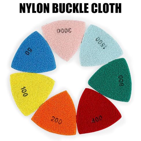 Professional Square Dry Grinding Pads Multifunction Stones Dry Polishing Pads for Stone Craftsmen & Enthusiasts Efficient Surfaces Treatments (A Set of 7 All Model) in Kuwait