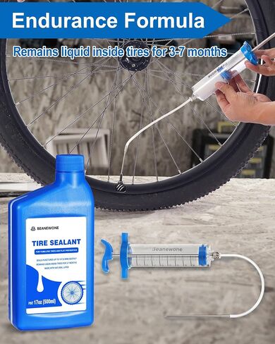 مانع تسرب للإطارات بدون أنبوب، 500 مل، مانع للتسرب طويل الأمد للدراجة لإطارات الدراجات الجبلية والطرق وCX والحصى in Kuwait