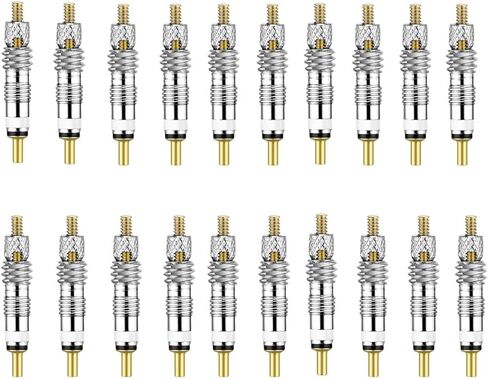 Riseuvo 20pcs Presta Valve Core - Durable Replacement for Road & MTB Tires - Leak-Proof Tubeless Stem Cores - Universal Cycling Maintenance Kit in Kuwait
