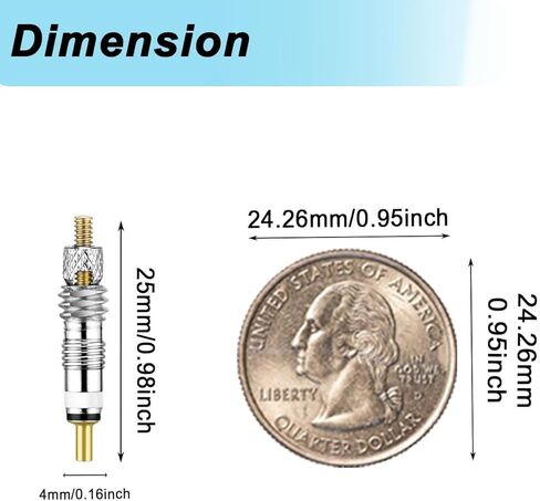 Riseuvo 20pcs Presta Valve Core - Durable Replacement for Road & MTB Tires - Leak-Proof Tubeless Stem Cores - Universal Cycling Maintenance Kit in Kuwait