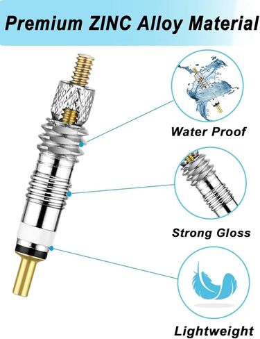 Riseuvo 20pcs Presta Valve Core - Durable Replacement for Road & MTB Tires - Leak-Proof Tubeless Stem Cores - Universal Cycling Maintenance Kit in Kuwait