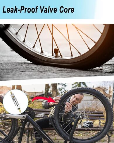 Riseuvo 20pcs Presta Valve Core - Durable Replacement for Road & MTB Tires - Leak-Proof Tubeless Stem Cores - Universal Cycling Maintenance Kit in Kuwait