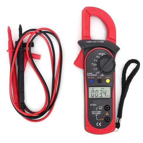 Acouto ST20 Automatic Digital Clamp Meter - Accurate DCAC Voltage & T Tester with Diode, LCD Display, Portable Design (Red) in Kuwait
