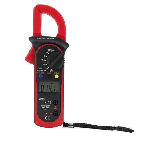 Acouto ST20 Automatic Digital Clamp Meter - Accurate DCAC Voltage & T Tester with Diode, LCD Display, Portable Design (Red) in Kuwait