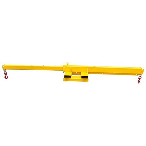 Bidirectional Forklift Jib Boom Crane, 4400LBS/2T Dual-Direction Boom Works in Transverse & Longitudinal, Adjustable Telescopic Mobile Lifting Hoist with 2 Hooks, for Forklifts & Hoists in Saudi Arabia