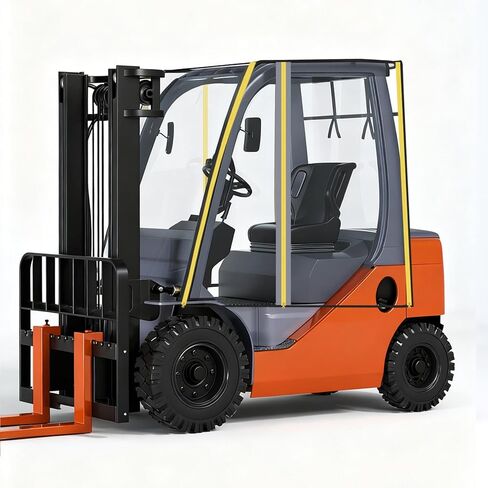 Forklift Cab Cover – Heavy Duty Reinforced PVC, Scratch-Resistant, Waterproof, UV Protection, Industrial Enclosure for Forklifts up to 13,000 lbs, Easy Installation, All-Weather Shield in Saudi Arabia