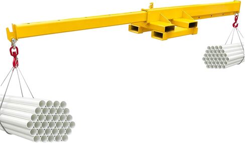 INTSUPERMAI Forklift Mobile Crane 6600lbs/3 Ton Capacity Adjustable Forklift Jib Boom Crane with Horizontally & Vertically Dual Directions Use Telescopic Arm with Truss Hoist Jib Boom and Hooks in Kuwait
