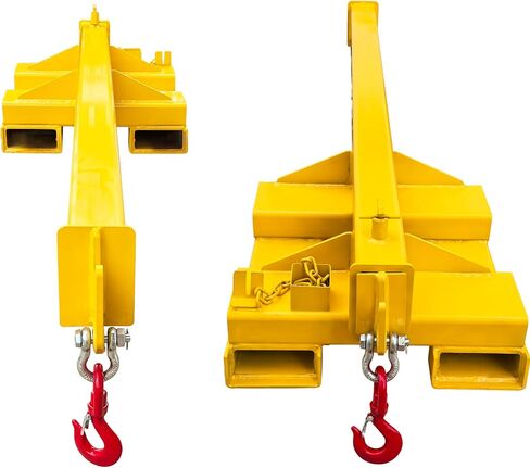 INTSUPERMAI Forklift Mobile Crane 6600lbs/3 Ton Capacity Adjustable Forklift Jib Boom Crane with Horizontally & Vertically Dual Directions Use Telescopic Arm with Truss Hoist Jib Boom and Hooks in Kuwait