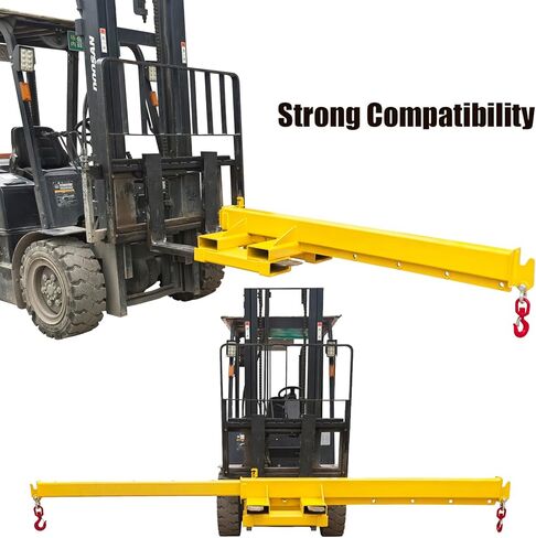 INTSUPERMAI Forklift Mobile Crane 6600lbs/3 Ton Capacity Adjustable Forklift Jib Boom Crane with Horizontally & Vertically Dual Directions Use Telescopic Arm with Truss Hoist Jib Boom and Hooks in Kuwait