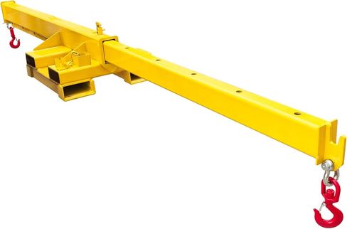 INTSUPERMAI Forklift Mobile Crane 6600lbs/3 Ton Capacity Adjustable Forklift Jib Boom Crane with Horizontally & Vertically Dual Directions Use Telescopic Arm with Truss Hoist Jib Boom and Hooks in Kuwait