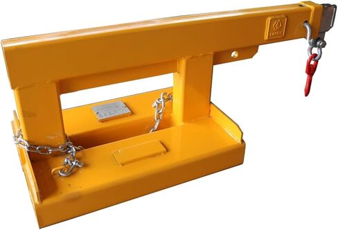 Forklift Short Mobile Crane Lifting Hoist Jib Boom 5500Lb Capacity Steel Yellow Additional Lifting Height Industrial Lifting Durable in Saudi Arabia