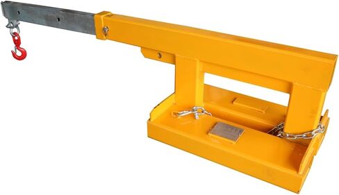 Forklift Short Mobile Crane Lifting Hoist Jib Boom 5500Lb Capacity Steel Yellow Additional Lifting Height Industrial Lifting Durable in Saudi Arabia
