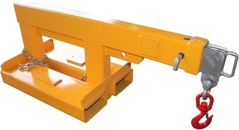 Forklift Short Mobile Crane Lifting Hoist Jib Boom 5500Lb Capacity Steel Yellow Additional Lifting Height Industrial Lifting Durable in Saudi Arabia