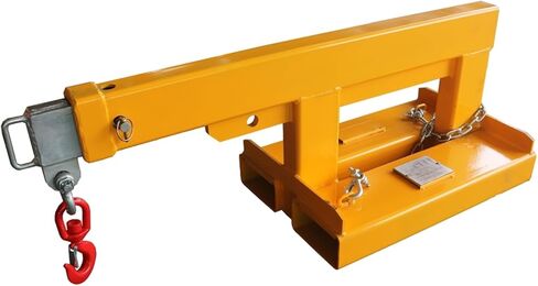 Forklift Short Mobile Crane Lifting Hoist Jib Boom 5500Lb Capacity Steel Yellow Additional Lifting Height Industrial Lifting Durable in Saudi Arabia