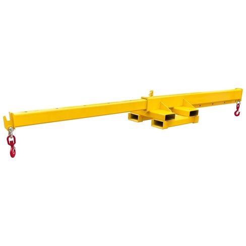 Bidirectional Forklift Jib Boom Crane, 6600LBS/3T Dual-Direction Boom Works in Transverse & Longitudinal, Adjustable Telescopic Mobile Lifting Hoist with 2 Hooks, for Forklifts & Hoists in Saudi Arabia