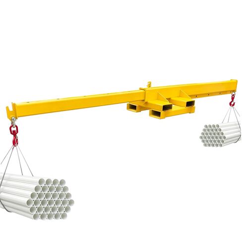 INTSUPERMAI Forklift Mobile Crane 4400lbs/2 Ton Capacity Adjustable Forklift Jib Boom Crane with Horizontally & Vertically Directions Telescopic Arm with Truss Hoist Jib Boom and Hooks in Saudi Arabia
