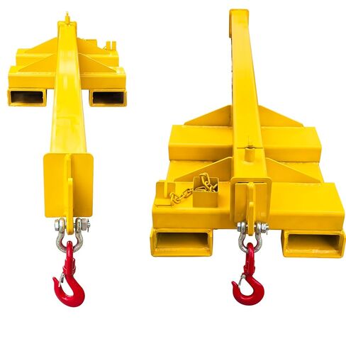 INTSUPERMAI Forklift Mobile Crane 4400lbs/2 Ton Capacity Adjustable Forklift Jib Boom Crane with Horizontally & Vertically Directions Telescopic Arm with Truss Hoist Jib Boom and Hooks in Saudi Arabia