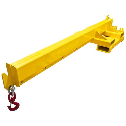 INTSUPERMAI Forklift Mobile Crane 4400lbs/2 Ton Capacity Adjustable Forklift Jib Boom Crane with Horizontally & Vertically Directions Telescopic Arm with Truss Hoist Jib Boom and Hooks in Saudi Arabia