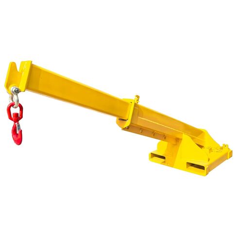 Forklift Jib Boom Crane, 8800LBS/4T Capacity Heavy Duty Telescopic Crane, Manual Adjustable Arm Extends to 94.5 Inch, with Truss Boom & Hook for Warehouse, Factory, Equipment Handling in Saudi Arabia