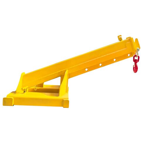 Forklift Jib Boom Crane, 8800LBS/4T Capacity Heavy Duty Telescopic Crane, Manual Adjustable Arm Extends to 94.5 Inch, with Truss Boom & Hook for Warehouse, Factory, Equipment Handling in Saudi Arabia