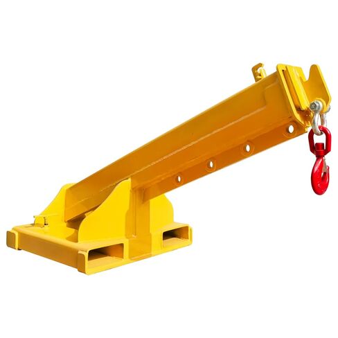 Forklift Jib Boom Crane, 8800LBS/4T Capacity Heavy Duty Telescopic Crane, Manual Adjustable Arm Extends to 94.5 Inch, with Truss Boom & Hook for Warehouse, Factory, Equipment Handling in Saudi Arabia